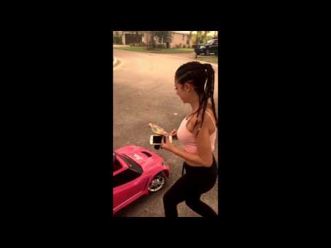 Danielle Bregoli whippin that Barbie Corvette