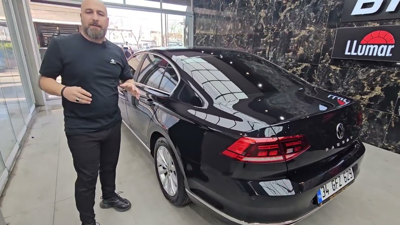 Passat B 8.5 B8.5 Elegance Far Stek Boya Koruma Filmi LLumar Cam Filmi Amblem Geri Görüş ...