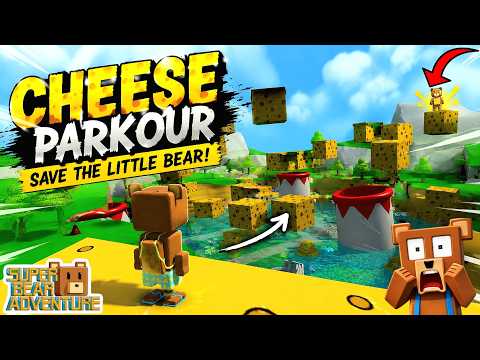 CHEESE PARKOUR! 🧀 Save the Little Bear Before It's Too Late! 🐻