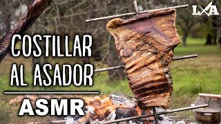 ASMR Whole Rib Rack 45 pounds grilled on a cross Argentinian Style | Locos X el Asado