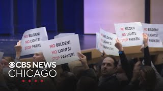 Lincoln Park residents protest Parker School expansion outside City Hall