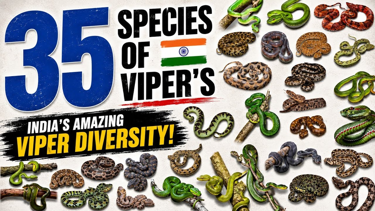 35 Species of Vipers and Pit vipers found in India भारत मे