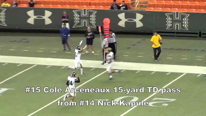 Arceneaux 15-yard TD pass from Kapule 9/18/15