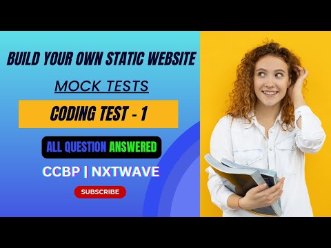CODING TEST 1 | Mock Tests | STATIC WEBSITE | NxtWave | CCBP