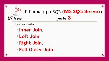 Il linguaggio SQL (MS SQL Server) ITA - parte 3