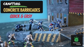 Concrete Barricades For Warhammer 40k - Kill Team - Necromunda - EASY