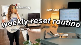 MY WEEKLY RESET ROUTINE + PREPPING FOR A NEW WEEK! |  (cleaning, planning, self care, + more)