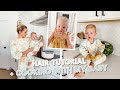 cooking with my baby + baby bun hair tutorial!