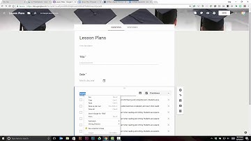 Creating Lesson Plans in Google Forms