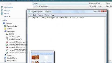 Using the Repeat Signage Text Manager to edit filles on a network drive