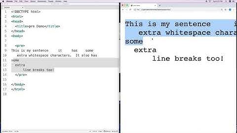 HTML pre-tag tutorial