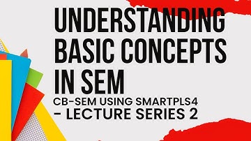 CB-SEM using #SmartPLS4 - 3 - Understanding Basic Concepts in Structural Equation Modeling (SEM)