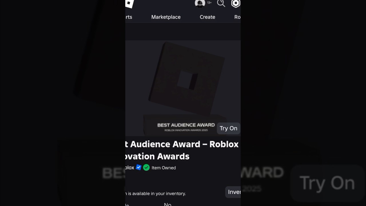 ( New Free Item ) How To Get Best Audience Award – Roblox Innovation Awards RBLX 2025 DeanOfficialYT