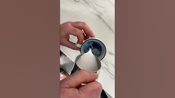 Soapy Blue Latte Art Practice #shorts