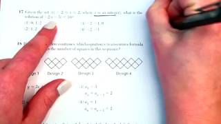 January 2018 Algebra 1 Regents M.C. #13 - 17