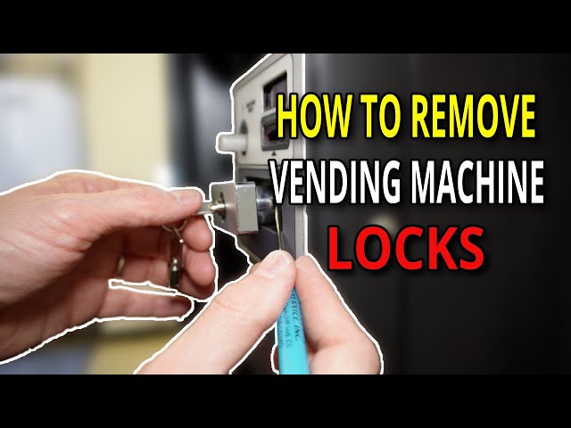 vending machine lock cylinder removal tool and drill bit setup