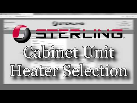 Cabinet Unit Heater Selection Sterling Hydronic Specifier Youtube