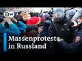 Tausende Demonstranten in Russland fordern Freilassung Nawalnys | DW Nachrichten