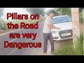 Very dangerous pillars on road  tarun singh bhariyaka