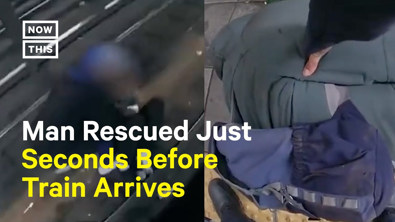 Man Rescued After Falling Onto Subway Tracks - YouTube