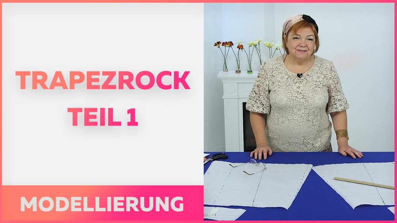 Wir modellieren einen "fröhlichen" Trapezrock mit Passe und zwei Kellerfalten.  Teil 1. (Archiv)