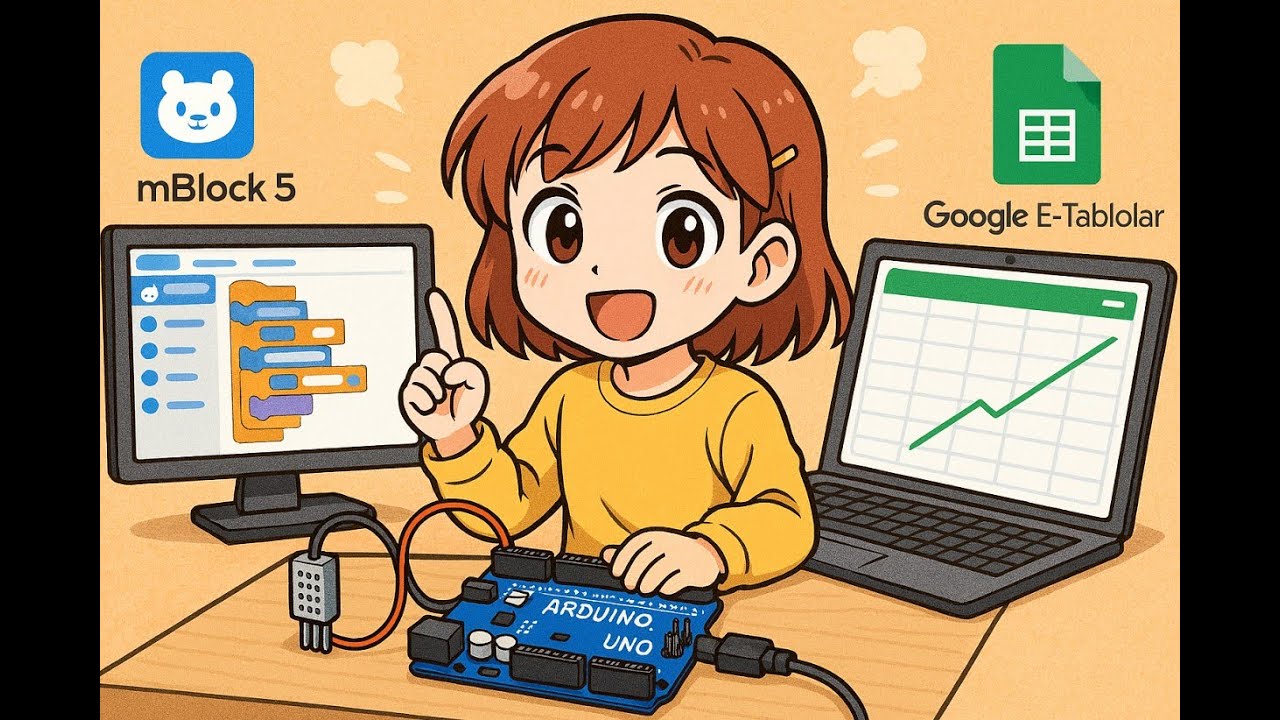 Arduino UNO ve mblock 5 ile google tablolar uygulaması.