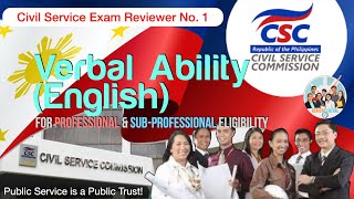 Civil Service Exam Reviewer No. 1: Verbal Ability in English | Review Central