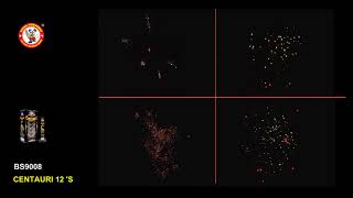 BS9008 CENTAURI 12 SHELLS BRIGHT STAR FIREWORKS