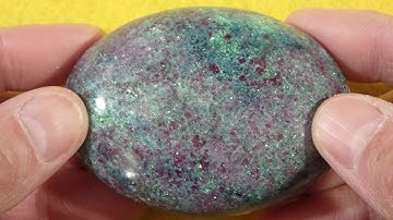 Sparkling Ruby and Fuchsite with Kyanite Soap-Shaped Palm Stones #3