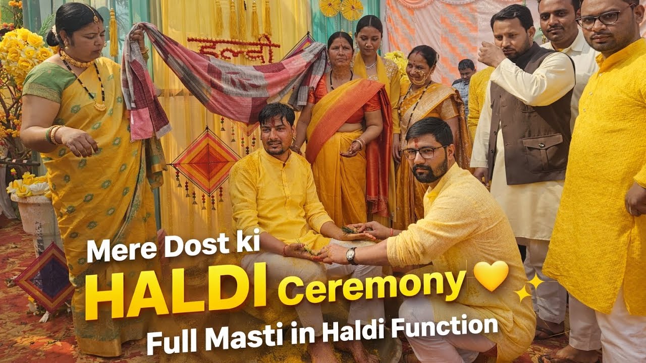 Mere dost ki haldi Ceremony! Pahadi Shadi ! Mangal Geet ! Garhwali Shadi ! Haldi Hath