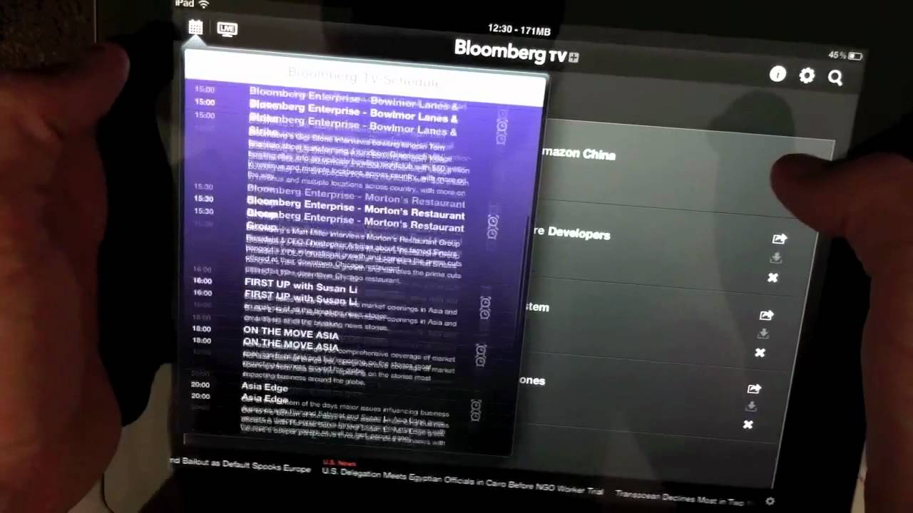 Bloomberg TV+ is the best app for watching business and finance news on the iPad