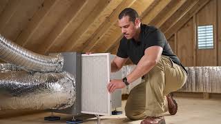 Watch the product video for Dehumidifier Maintenance: Replace the Filter on your A65D, A90D or A120D Whole Home Dehumidifier