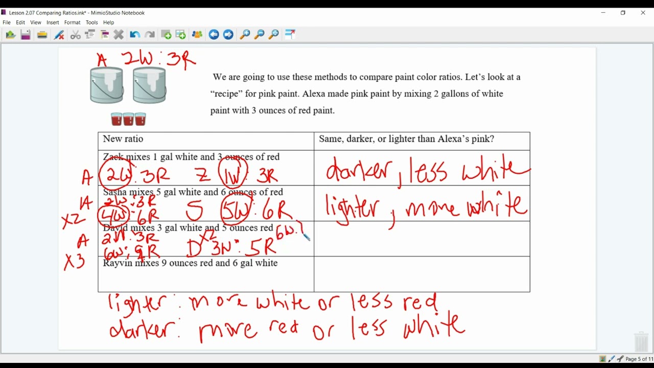 Lesson 2 08 Comparing Paint Ratios YouTube Lesson 2 08 Comparing Paint Ratios YouTube