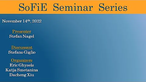 SoFiE Seminar with Stefan Nagel and Stefano Giglio - November 14 2022