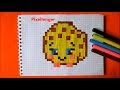 Как нарисовать Печеньку Куки Шопкинс по клеточкам в тетради How to Draw Cookie Shopkins Pixel Art