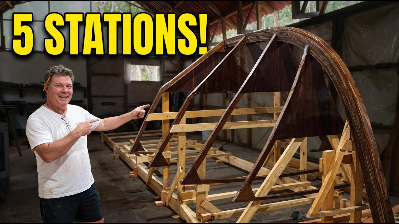 ⁣5 Stations on the Ladder! This Wooden Boat Just Got Its Spine