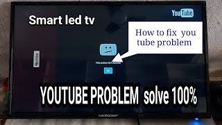 How To fix YouTube can't connect on #smart tv#you tube not working