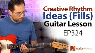 Improvise rhythm guitar fills and become a better rhythm guitar player. Rhythm guitar lesson - EP324