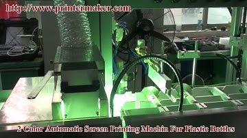 2 color automatic screen printing machine for plastic bottles