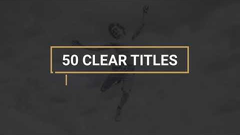 Simple Titles l Lower Thirds | After Effects Titles - Envato elements