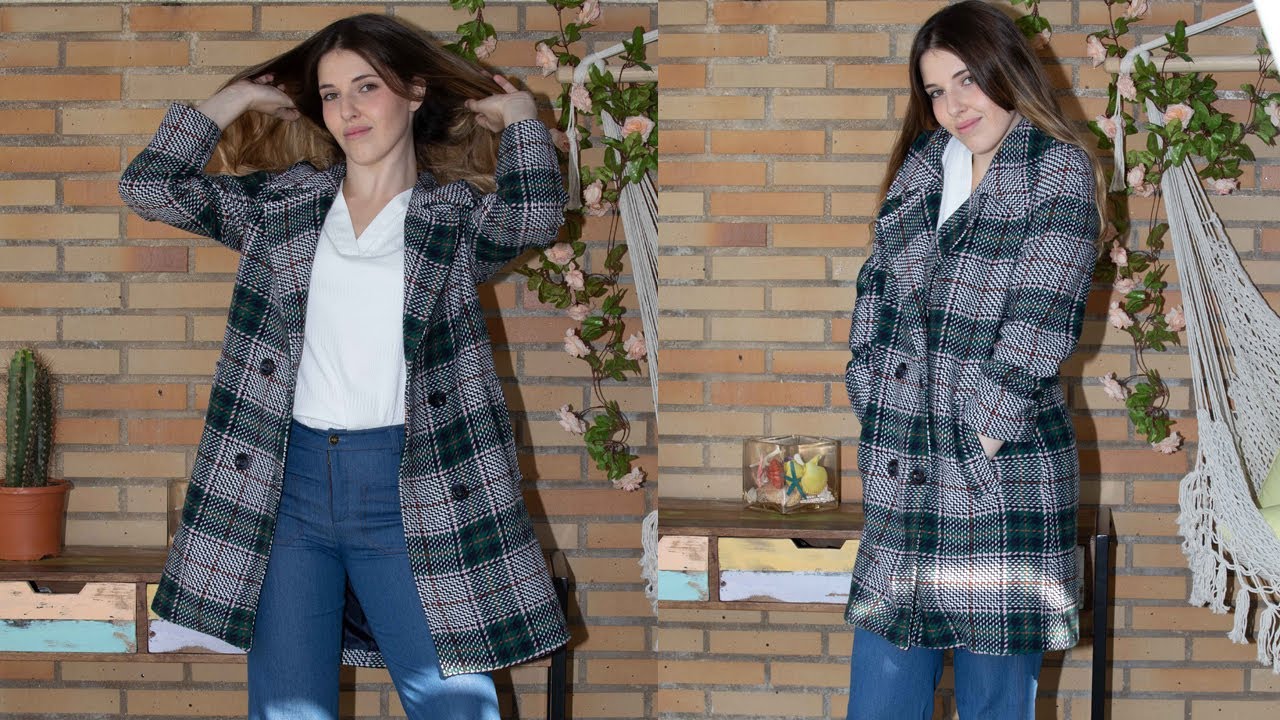 Revista PATRONESMUJER Nº3. Abrigo de cuadros.