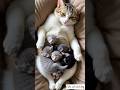 cute cat and kittens 💟