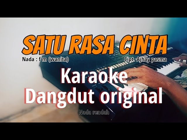 SATU RASA CINTA - Karaoke dangdut original | Nada cewek class=