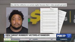 2 men accused of a series of robberies targeting customers leaving check cashing business