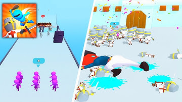 Gameplay Crowd Fight 3D All Levels (noob vs pro vs hacker) Android/iOS