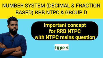 Number System in Tamil for RRB NTPC and Group D with previous year questions | Decimal & fraction