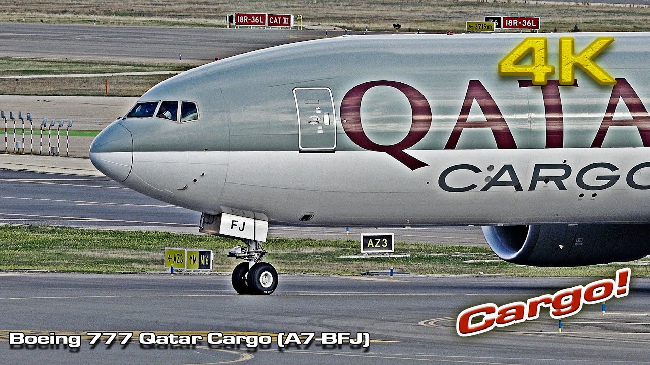 Boeing 777 FDZ  Qatar Airways (A7-BFJ) Closeup!