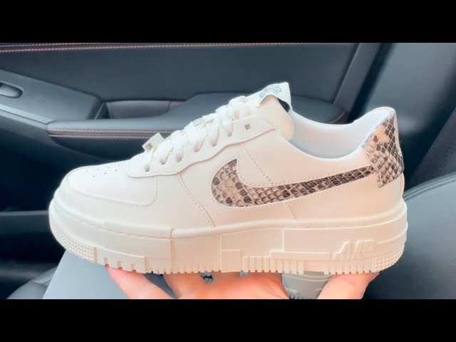 Nike Air Force 1 Pixel SE Sail Snake Womens shoes - YouTube