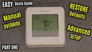 MANUAL Override | HONEYWELL Home T4 Pro | Factory RESET | Menu & SETUP Options