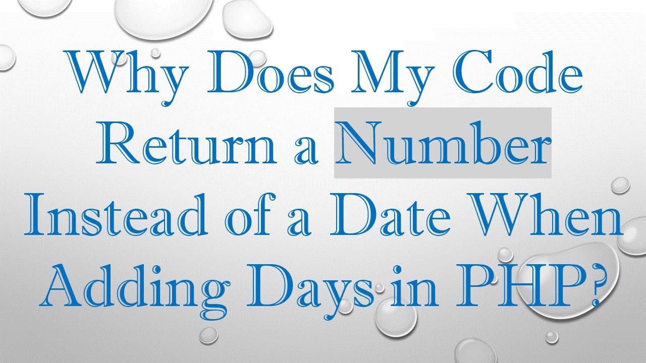 Why Does My Code Return a Number Instead of a Date When Adding Days in ...